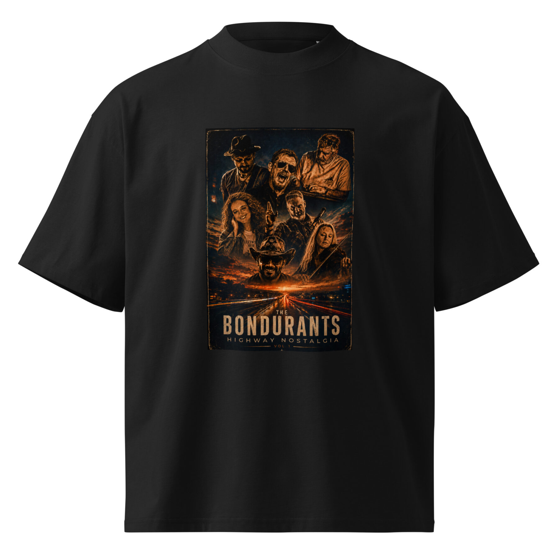 Unisex organic oversized high neck t-shirt