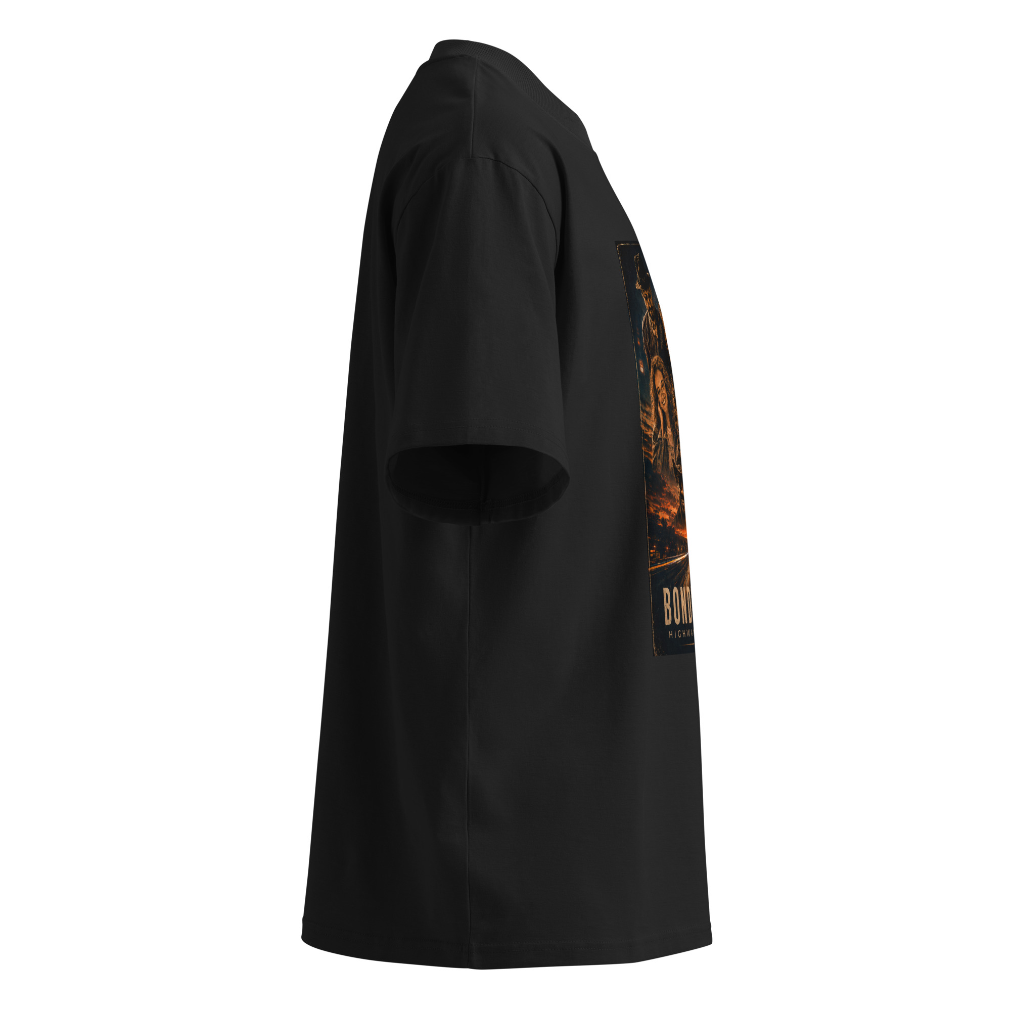 Unisex organic oversized high neck t-shirt - Image 3